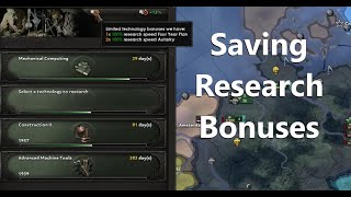 Saving Research Bonuses For Later - Hoi4