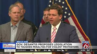 Governor wants to take away benefits for violent protesters, penalize cities that defund police