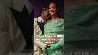 Rihanna and A$AP Rocky, custom Bottega Veneta gown #oscars2023 #rihanna #asaprocky #shorts #fashion