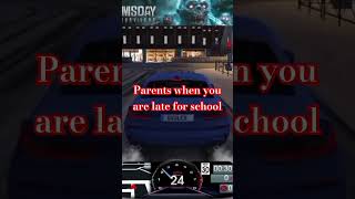 Parents when you are late to school vs when they are late to work #gaming