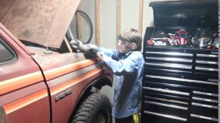 Jack removing the passenger side fender