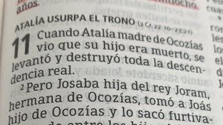 2 Reyes 11 y 12 (Atalía usurpa el trono) y 2 Corintios 12 (El aguijón en la carne)