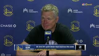 Steve Kerr Postgame Interview | Golden State Warriors lose to Los Angeles Clippers 113-112