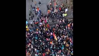 Protest against high cost of living, Unemployment, Inflation rates in central London today