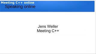 Jens Weller - Speaking online