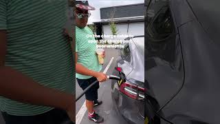 We Almost Ran Out of Charge Riding A Tesla Model 3 For The First Time! #shorts