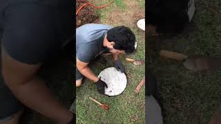 Como poner baldosas en el jardin