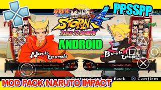 NARUTO BARYON & BORUSHIKI MODPACK NARUTO ULTIMATE NINJA IMPACK PPSSPP