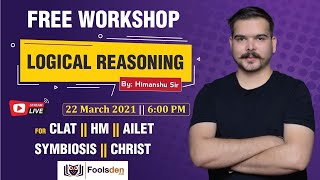 Logical Reasoning 2019 Paper || Free Workshop || CLAT || HM || HIMANSHU GAJENDRA