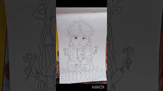 maa Laxmi Drawing #shorts #ytshorts #diwali