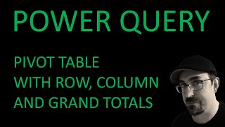 Power Query M: Pivot table with row, column and grand totals