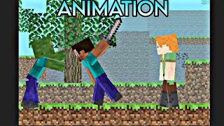 Steve VS zombie | test animation