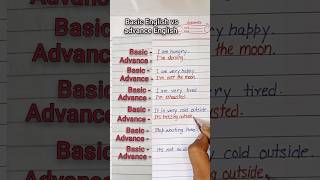 basic vs advance English 📝📖 #english #englishgrammar #learn #education  #shorts