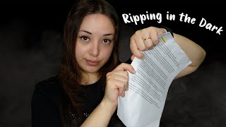 Ripping Paper Journals ASMR in the Dark for Sleep and Relaxation