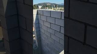 Masonry leads for Blocks straight and plum elevator shafts #masonry #construction #blocklaying