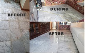 Marble Restoration & Regrout - LIve Onsite