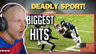 European Soccer fan Reacts To Biggest Hits In NFL