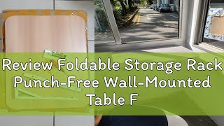 Review Foldable Storage Rack Punch-Free Wall-Mounted Table Foldable Wall-Mounted Study Table Kitche