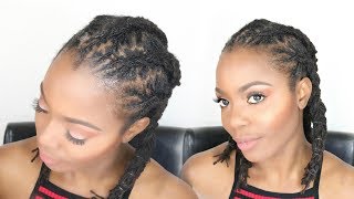 Corn Row Braids for Medium Length LOCS: LOC Tutorial/Jungle Barbie