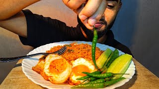 Asmr Eating Noodles With Egg Poach 🍜🔥 || Mukbang Show #asmr #viral #eating