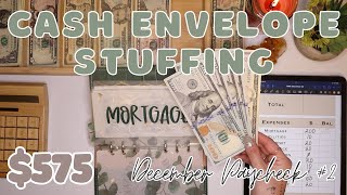 $575 Cash Envelope Stuffing | December #2 | Sinking Funds & Savings | 24 Year Old Budgets