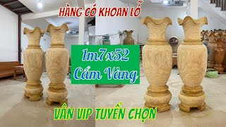 Hàng Mộc Đôi Lục Bình Siêu Vip Gỗ Cẩm Vàng 1m7x52, Đẹp Không Còn Gì Chê