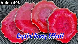 Resin Geode Coasters/ HOW TO use Silicone Crystal Druzy Molds/ Start to Finish