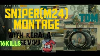 TDM SNIPER MONTAGE (M24)..WITH SEVOU FAN BOY .....PUBG GAMEPLAY  CONTENT CREATER .DEVID GAMING YT