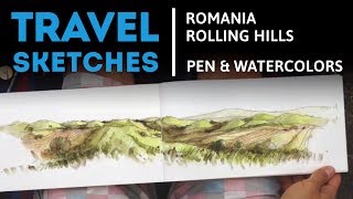 Drawing a Landscape Panorama in Transylvania