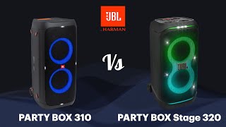 JBL Party Box 310 vs Party Box Stage 320 Bluetooth Speakers | Compare | Specifications | Features