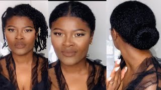 Low Bun On 4b Natural Hair | No Gel  Low  Bun Tutorial | All Things TessyE