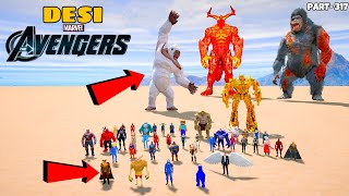 DESI Avengers Found White King Kong Attacked on Zombie King Kong and Surtur in GTA 5 | GTA V #317