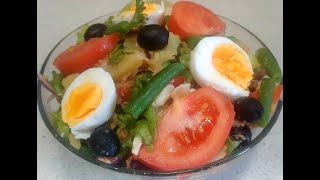 Французский салат «Нисуаз» с тунцом. Отлично к 8 марта! /Easy and Delicious Tuna Nicoise Salad