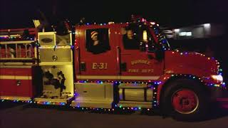 Fire Engine Christmas parade with Santa Dundee oregon