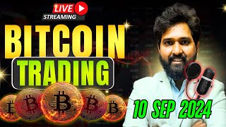 Live Trading in Bitcoin on Delta Exchange | 10 Sep 2024 | Trade Swings