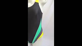 Sports One Piece Swimsuit Swimwear Patchwork Swimming Suits