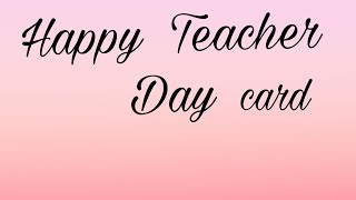 Happy teacher Day card with 3D