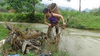 Full video 30 days of building a shelter in the forest, Primitive human life