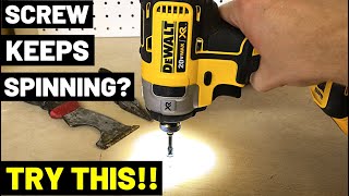 Screw Just Keeps Spinning? TRY THIS! (How To Back Out Stuck Screw Head That Keeps Spinning) #shorts