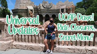 Universal Orlando 2 Month Reopening Update: UOAP Days, Ride Closures and Secret Menus?!