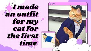 I made an outfit for my cat for the first time | Make Cat Clothes