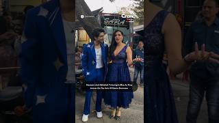 Mannara and Abhishek twinning in Blue as they arrives on the sets of Dance Deewane. #CranchMedia