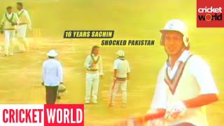 Sachin Shocked Pakistan - Just 16 Years Old Hit back to back SIXES to Abdul Qadir and Mushtaq Ahmed