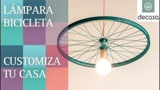 Cómo hacer una lámpara de techo DIY con una rueda de bici | CUSTOMIZA TU CASA T3