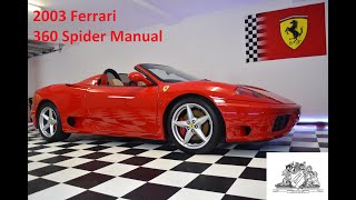 Ferrari 360 V8 Spider Gated Manual, a dream come true with the added perks of being a Ferrarista.