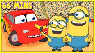 Minions Party Time, Lightning McQueen's Big Race + More Fun Songs For Kids | 66 MINS By BubblePopBox