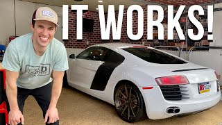 I painted an Audi R8 IN MY GARAGE! | R8 Rebuild Part 5