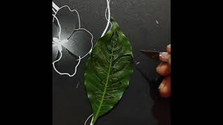 Durga maa on leaf/Durga maa carving on leaf/Leaf carving/Navratri special