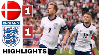 🔴⚪️Denmark vs England (1-1) HIGHLIGHTS: Harry Kane & Hjulmand GOALS | EURO 2024