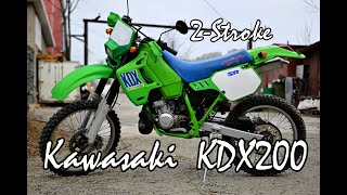 Kawasaki KDX200 Walking around and test